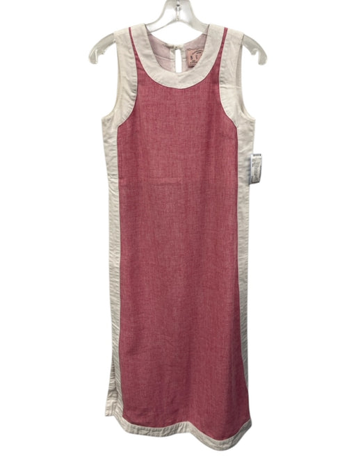 Buru Size XXS Pink & White No Fabric Tag Contrast Trim Side Slits Short Set Pink & White / XXS