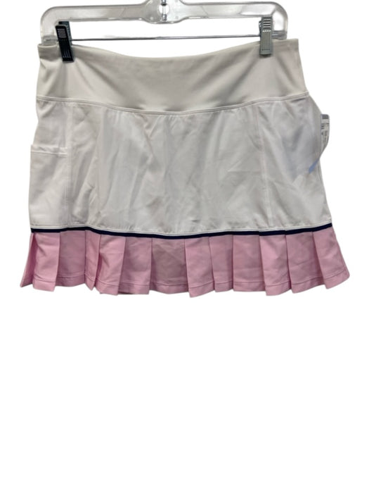 Addison Bay Size M White, Navy, Pink Polyester & Spandex Elastic Waist Skort White, Navy, Pink / M