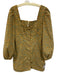 Free People Size 4 Green, Blue, Orange Cotton Velvet Floral Print Mini Dress Green, Blue, Orange / 4