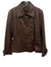 Tiboa Leathers Size M Dark Brown Nylon & Acetate Pleather Double Breast Jacket Dark Brown / M