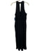 By Anthropologie Size M Black Viscose Sleeveless V Neck Elastic Waist Jumpsuit Black / M