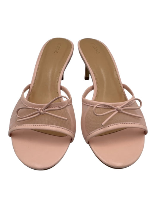 Maeve Shoe Size 38 Light Pink Synthetic Upper Mesh Bow Open Toe Low Heel Mules Light Pink / 38