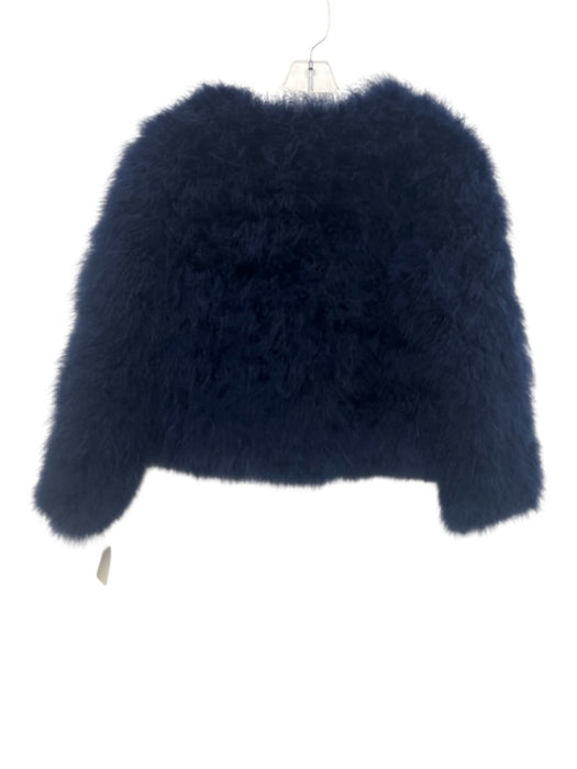 Nikita Karizma Size S Navy No Fabric Tag Faux Feathers Hook Closure Jacket Navy / S