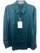 Ravella Size S/4 Green Silk Long Sleeve Satin Top Green / S/4