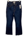 Spanx Size 8 Dark Wash Cotton Blend Zip & Button Whiskering Flare Pockets Jeans Dark Wash / 8
