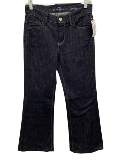 7 For All Mankind Size 26 Dark Wash Cotton Blend Zip & Button Wide Leg Jeans Dark Wash / 26