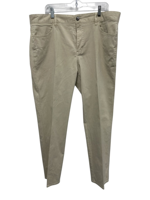 Johnnie O Size 38 Beige Cotton Blend Solid Khaki Men's Pants Beige / 38