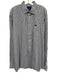 Facconable Size XXL Blue & Gray Cotton Plaid Button Up Men's Long Sleeve Shirt Blue & Gray / XXL