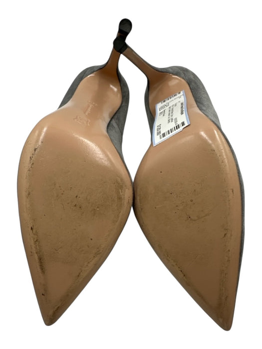 Gianvito Rossi Shoe Size 38.5 Gray Leather Upper Suede Pointed Toe Pumps Gray / 38.5