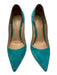 Gianvito Rossi Shoe Size 38.5 Aquamarine Blue Leather Upper Suede Stiletto Pumps Aquamarine Blue / 38.5