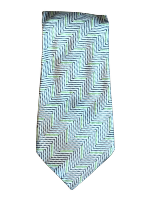 Brioni Gray, Green & Black Silk Herringbone Men's Ties Gray, Green & Black