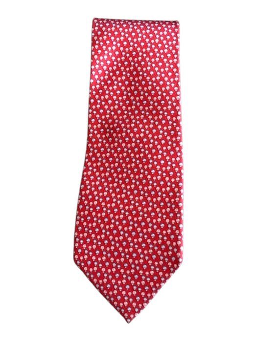Salvatore Ferragamo Red & Multi Silk Mushrooms Men's Ties Red & Multi