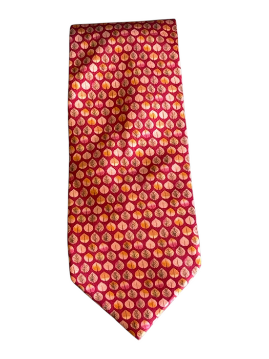 Salvatore Ferragamo Red & Multi Silk All Over Print Men's Ties Red & Multi