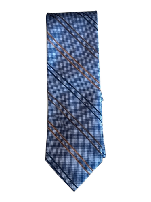 Peter Millar Blue & Multi Silk Striped Men's Ties Blue & Multi