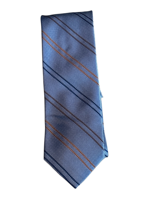 Peter Millar Blue & Multi Silk Striped Men's Ties Blue & Multi