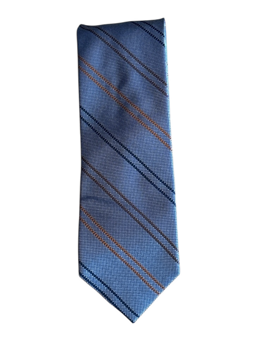 Peter Millar Blue & Multi Silk Striped Men's Ties Blue & Multi