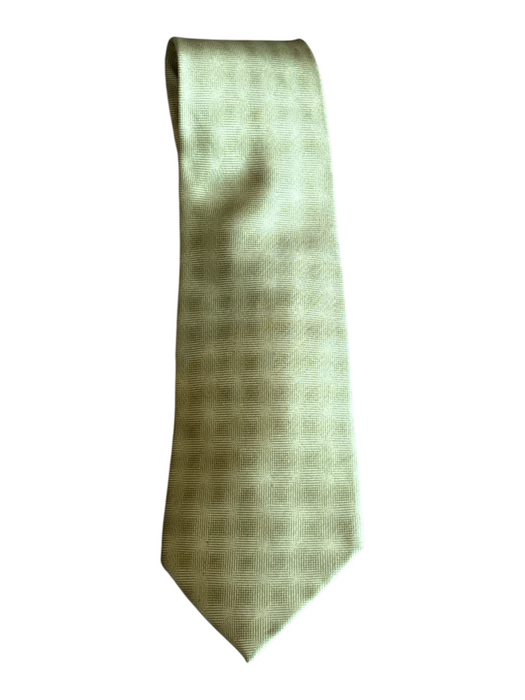 Hermes AS IS Green Silk All Over Print Men's Ties Green