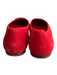 Tory Burch Shoe Size 9.5 Red Suede Logo Flat Square Toe Shoes Red / 9.5