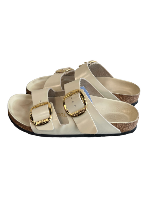 Birkenstock Shoe Size 40 Off White Leather Gold hardware Open Toe & Heel Shoes Off White / 40