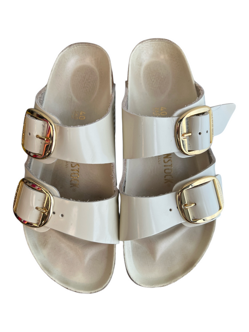 Birkenstock Shoe Size 40 Off White Leather Gold hardware Open Toe & Heel Shoes Off White / 40