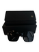 Chanel Black Acetate White Lettering Square Gray lenses Sunglasses Black