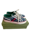 Gucci Shoe Size 39 Blue, Red & White Canvas Low Top Lace Up Monogram Shoes Blue, Red & White / 39