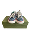Gucci Shoe Size 39 Blue, Red & White Canvas Low Top Lace Up Monogram Shoes Blue, Red & White / 39