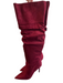 Jessica Simpson Shoe Size 10 Cranberry Faux Suede High Heel Ruched Boots Cranberry / 10