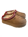 Ugg Shoe Size 9 Light Brown Suede Fleece Lined Orange Trim Low Back Booties Light Brown / 9