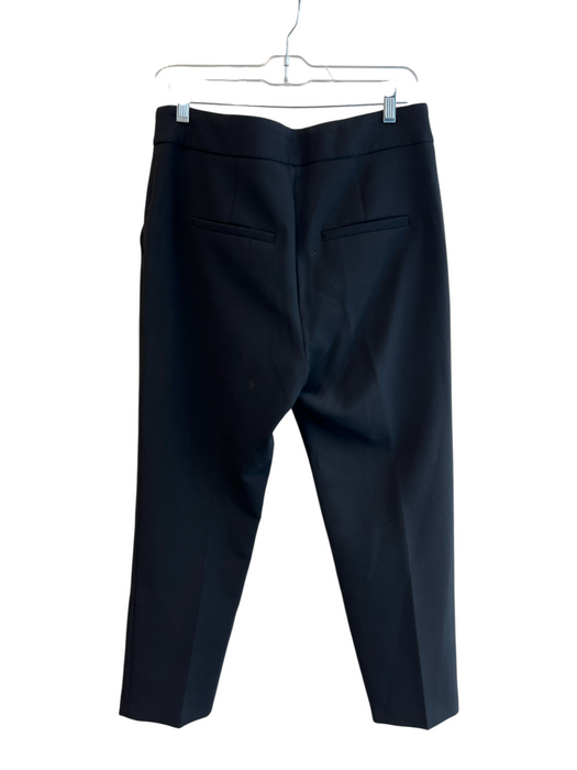 Veronica Beard Size 6 Black Polyester Blend Gold Buttons Zip Fly Tapered Pants Black / 6