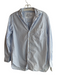 Frank & Eileen Size XS Blue & White Cotton Striped Button Down Collared Top Blue & White / XS