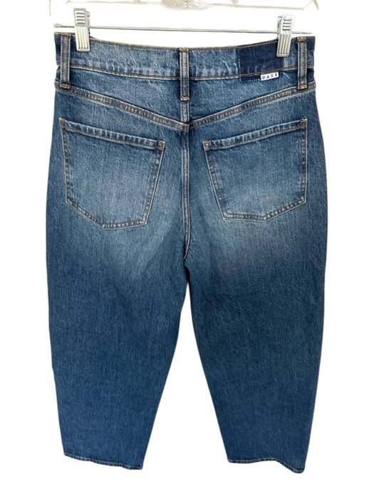 DAZE Size 26 Dark Wash Cotton High Waist Barrel Leg Jeans Dark Wash / 26