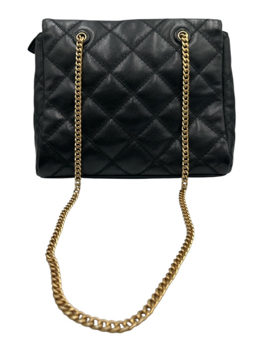 Tory Burch Black Leather Quilted Chain Strap shoulder bag Bag Black / S/M