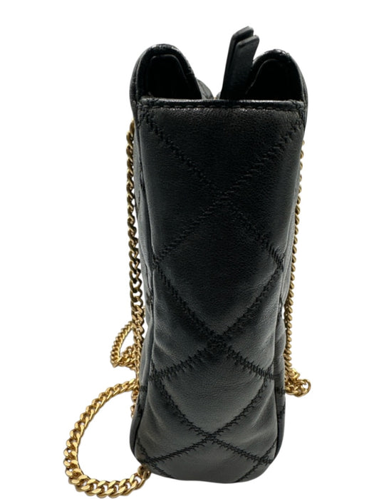 Tory Burch Black Leather Quilted Chain Strap shoulder bag Bag Black / S/M