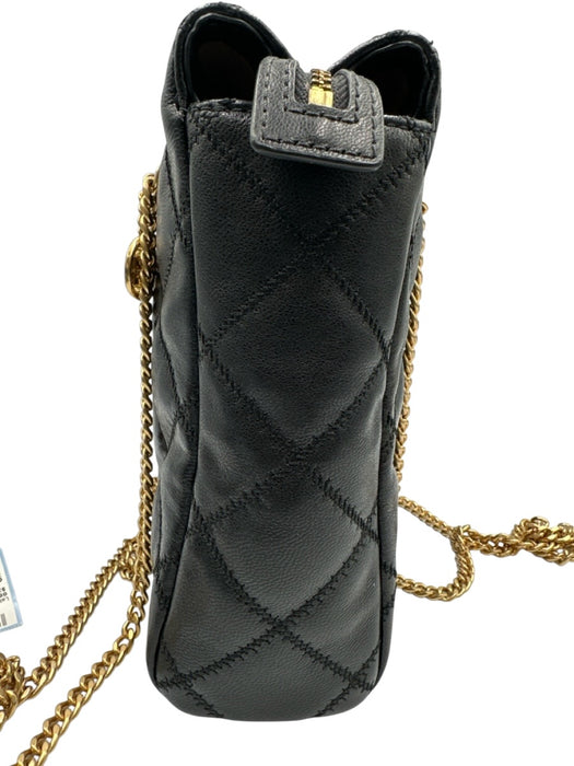 Tory Burch Black Leather Quilted Chain Strap shoulder bag Bag Black / S/M