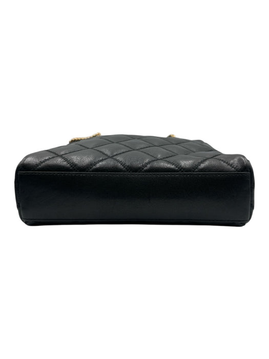Tory Burch Black Leather Quilted Chain Strap shoulder bag Bag Black / S/M