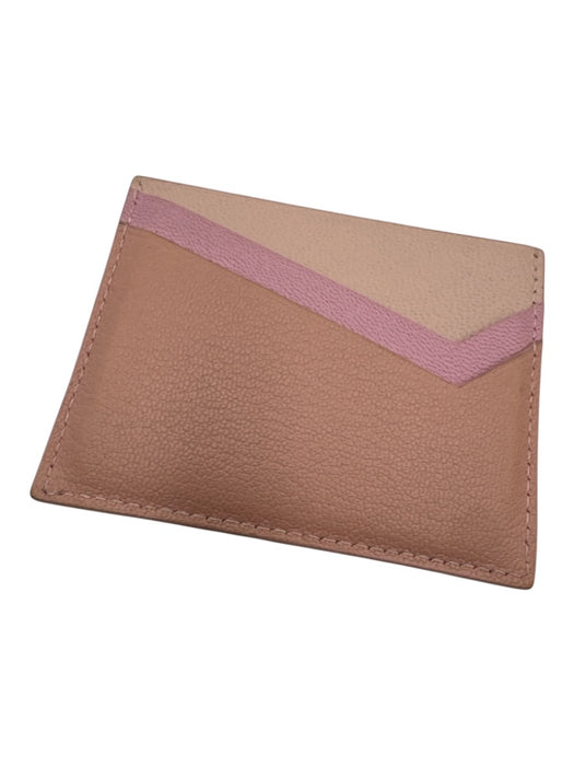 Tiffany & Co. Pink Multi Leather Card Holder Wallets Pink Multi