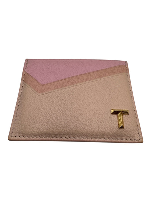 Tiffany & Co. Pink Multi Leather Card Holder Wallets Pink Multi