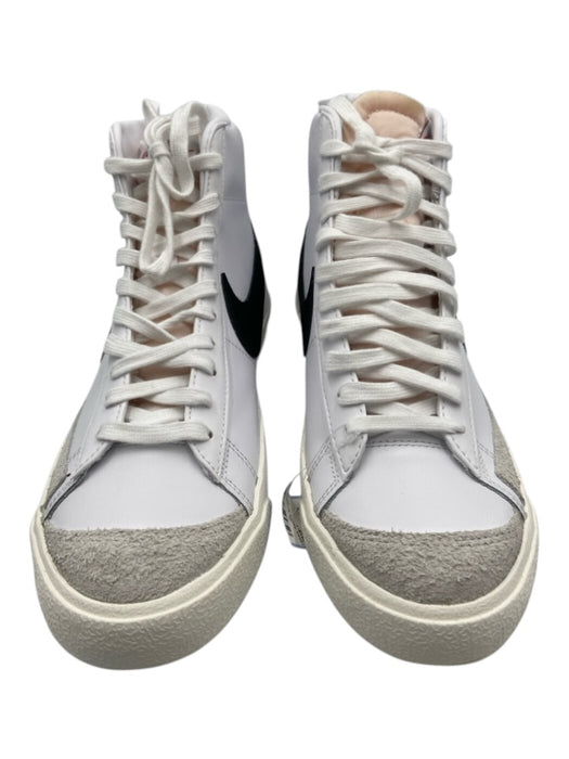 Nike Shoe Size 9 White & Black Leather Solid High Top Men's Shoes White & Black / 9