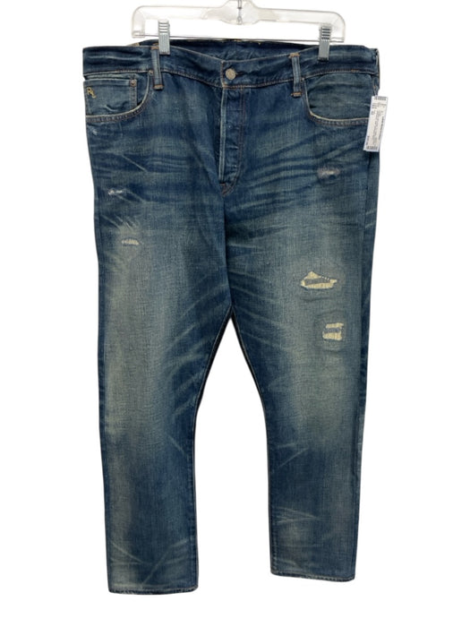Polo Size 42 medium dark wash Cotton Washed Jean Men's Pants medium dark wash / 42
