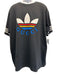 Adidas x Gucci NWT Size XXL Black Cotton logo T shirt Crew Men's Short Sleeve Black / XXL