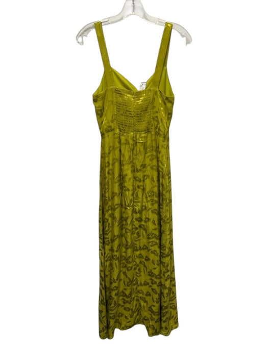 Favorite Daughter Size 2 Chartereuse Green Viscose Sleeveless Gathered Dress Chartereuse Green / 2
