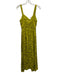 Favorite Daughter Size 2 Chartereuse Green Viscose Sleeveless Gathered Dress Chartereuse Green / 2