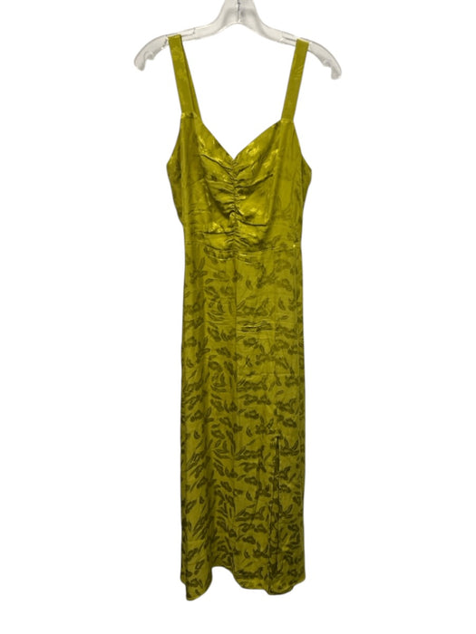Favorite Daughter Size 2 Chartereuse Green Viscose Sleeveless Gathered Dress Chartereuse Green / 2