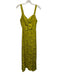 Favorite Daughter Size 2 Chartereuse Green Viscose Sleeveless Gathered Dress Chartereuse Green / 2