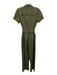 Paige Size 2 Green Cotton & Rayon Tie Belt Jumpsuit Green / 2
