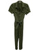 Paige Size 2 Green Cotton & Rayon Tie Belt Jumpsuit Green / 2