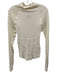 Free People Size XL White Cotton Long Sleeve Lace Detail Ribbed Mock Turtle Top White / XL