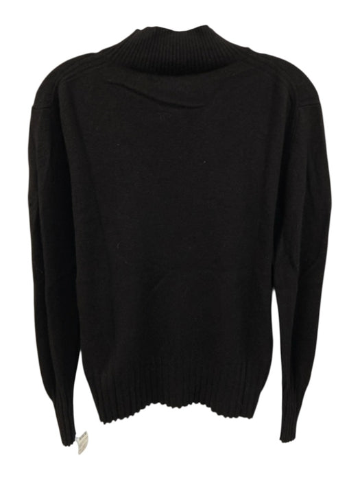J Crew Size S Black Cashmere Long Sleeve Ribbed Detail Turtle Neck Sweater Black / S