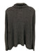 Eileen Fisher Size L Gray & Black Cotton Chunky Knit Folded Collar Cardigan Gray & Black / L